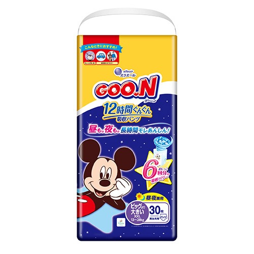 GOO.N12小時日夜安心褲 XXL 30片